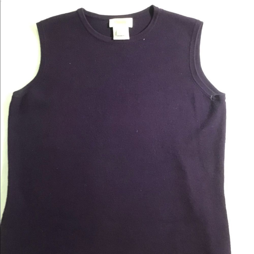 Talbots Sleeveless Knit Top Shirt Shell Purple